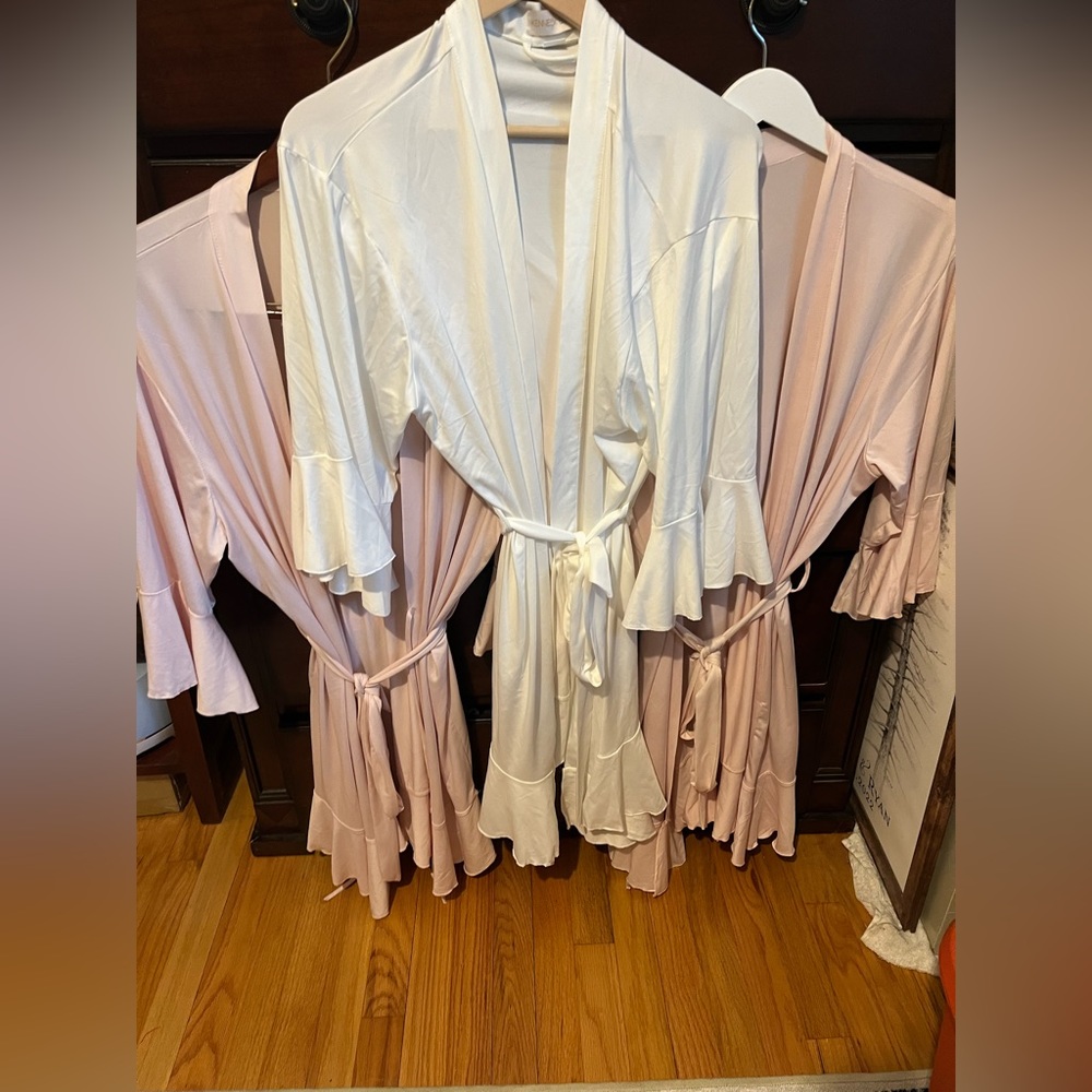 3 Kennedy blue wedding and bridesmaid robes
